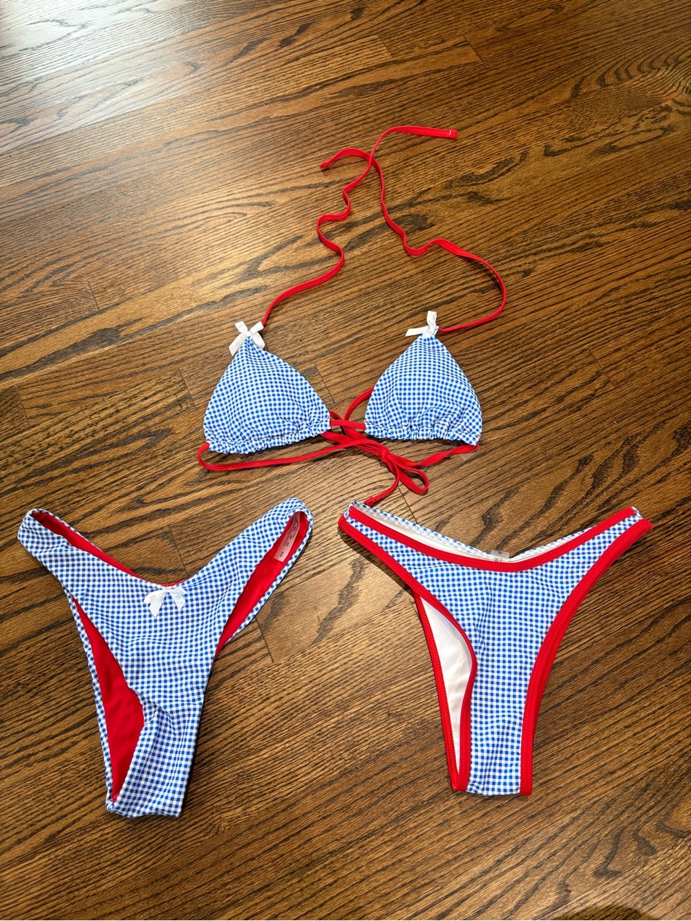 Red white and blue bikini